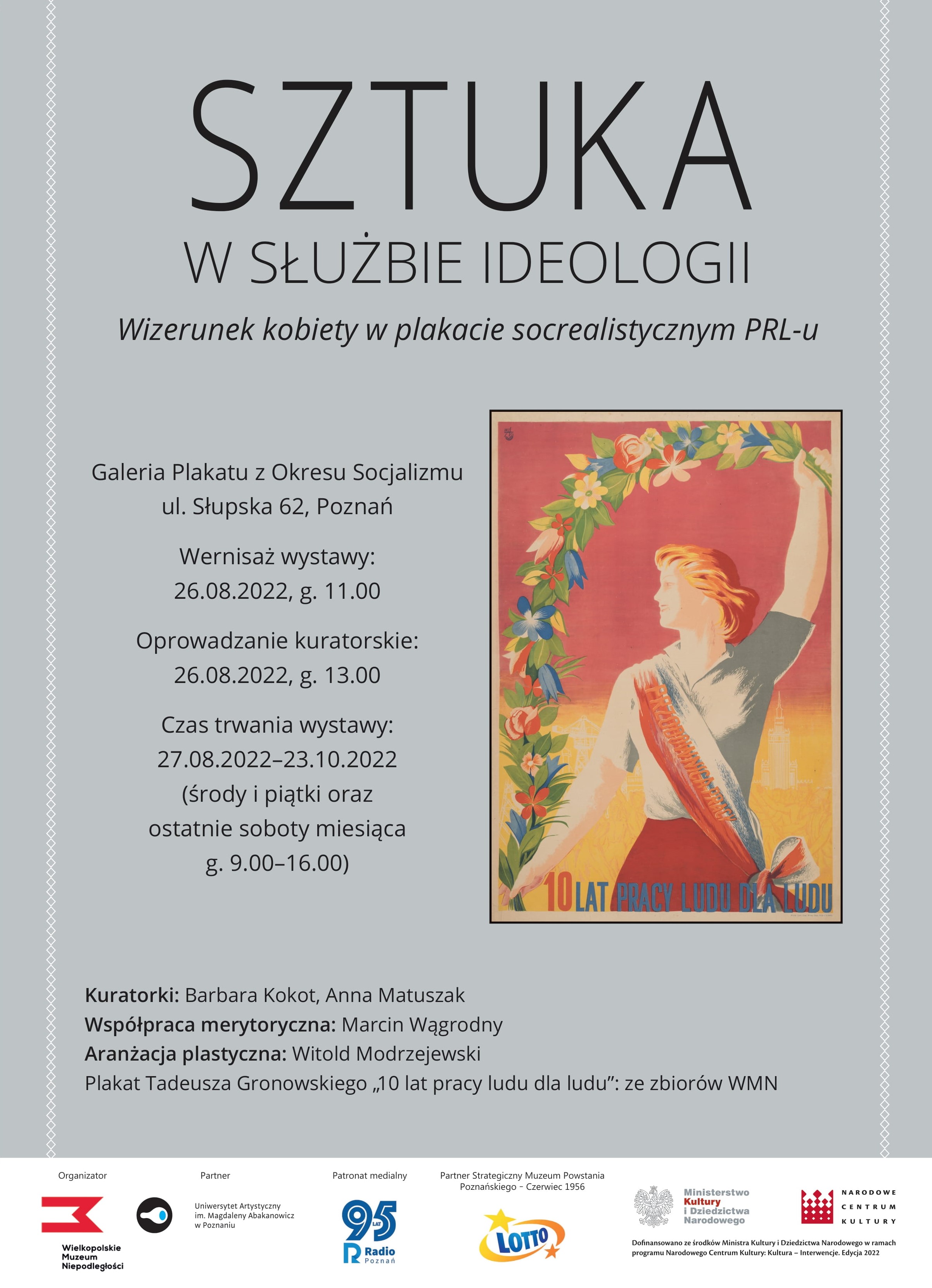 Plakat "Sztuka w służbie Ideologii"