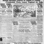 Prasa "Great Falls Daily Tribune" z 1 stycznia 1919, "Poles Conduct Demonstrations at Posen for Paderewski", Biblioteka Kongresu USA